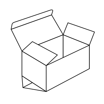 3D Grafik einer Faltschachtel