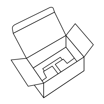 3D Grafik einer Faltbodenschachtel