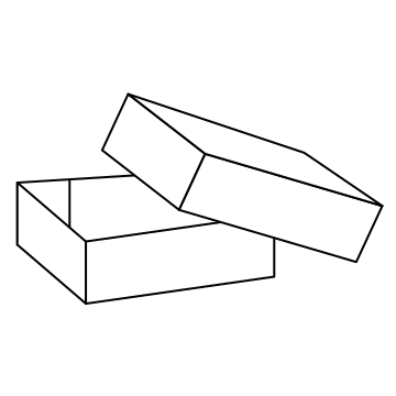 3D Grafik einer Stülpschachtel